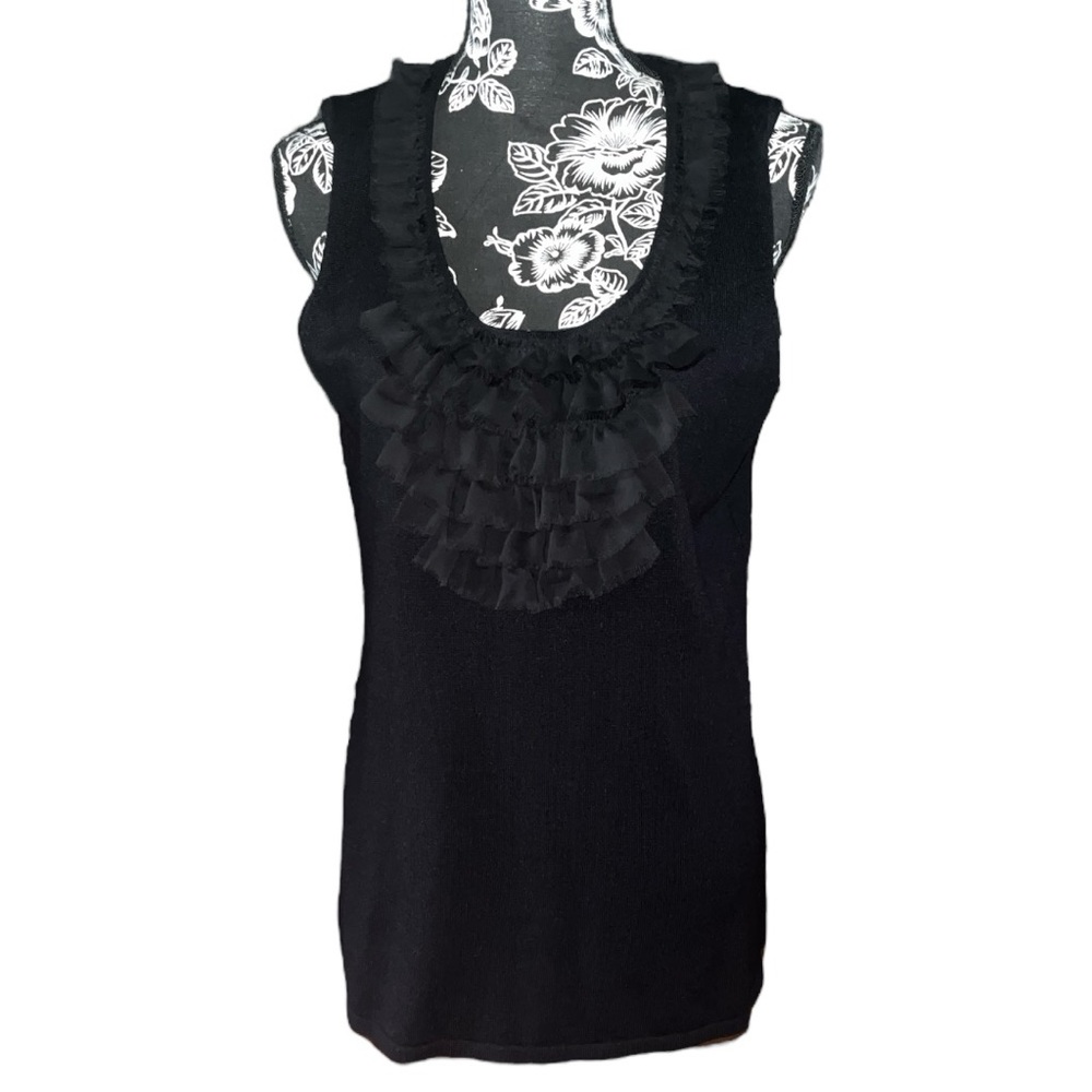 VERVE Layered Ruched Front Sweater Tank Size XL